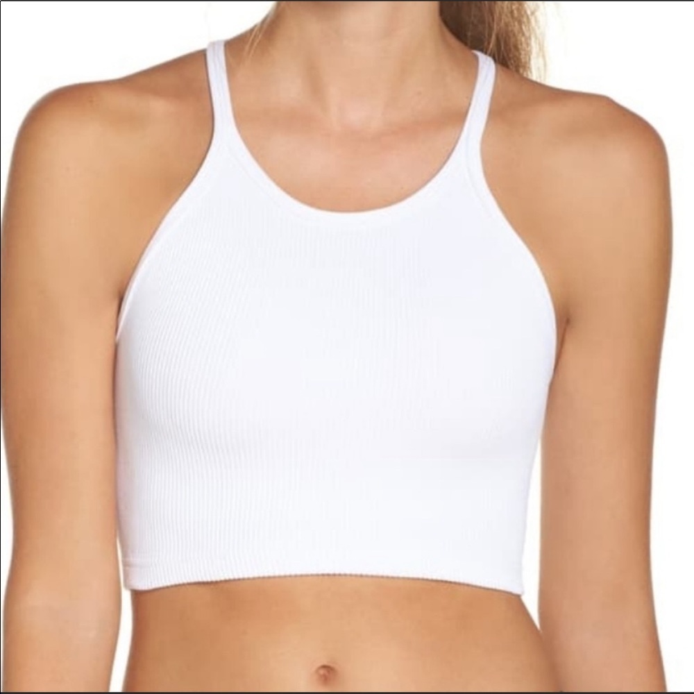 White Free People Happiness Runs Tank, XS/S NWOT